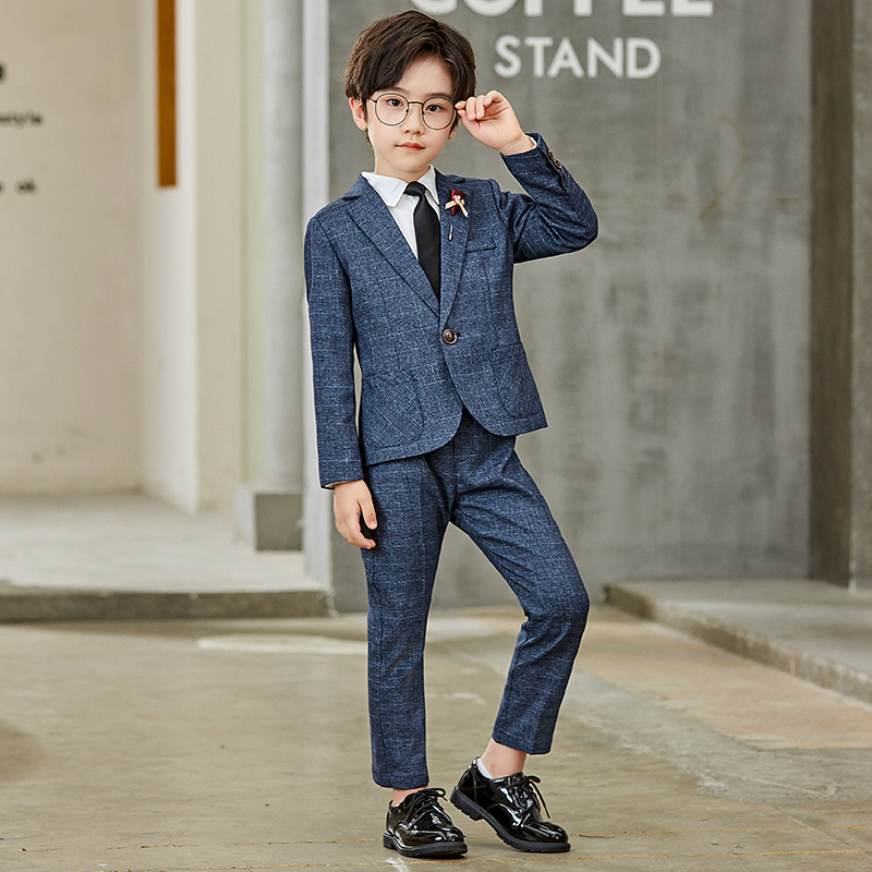 Children's clothing boys' small suits spring and autumn clothing 2021 new net red fashionable middle and small children handsome Western style casual trend