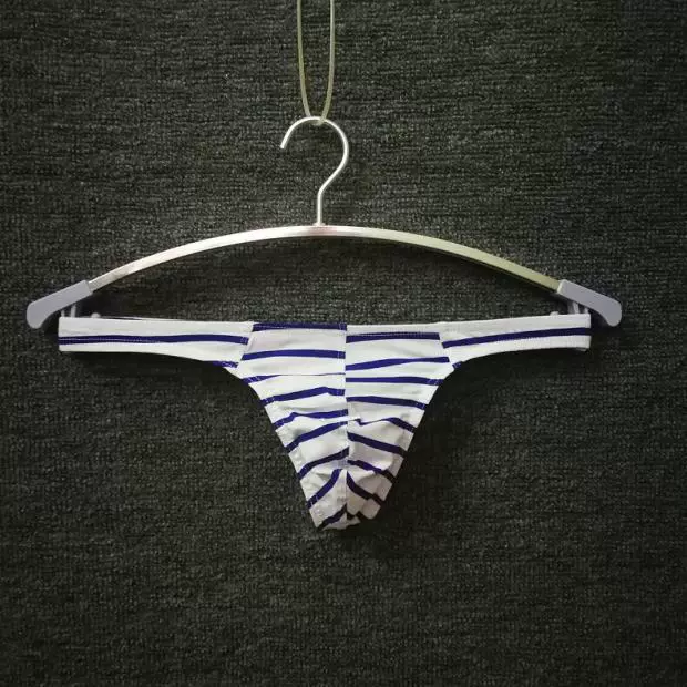 Cổ điển đơn giản sọc nam T quần cotton túi lớn nam thong đồ lót nhỏ gợi cảm