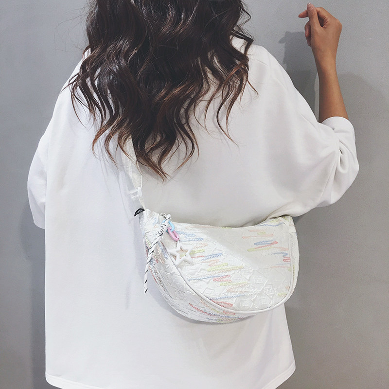Linglan five-color Korean fashion cross-body dumpling bag