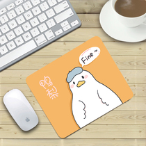 Cartoon trumpet computer mouse pad game refueling worker cute girl office household rubber pad thickening and portable