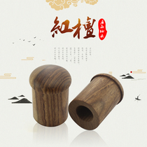 Calligraphy and painting mounted material framed shaft head red sandalwood mushroom shaft head RMB10  pairs