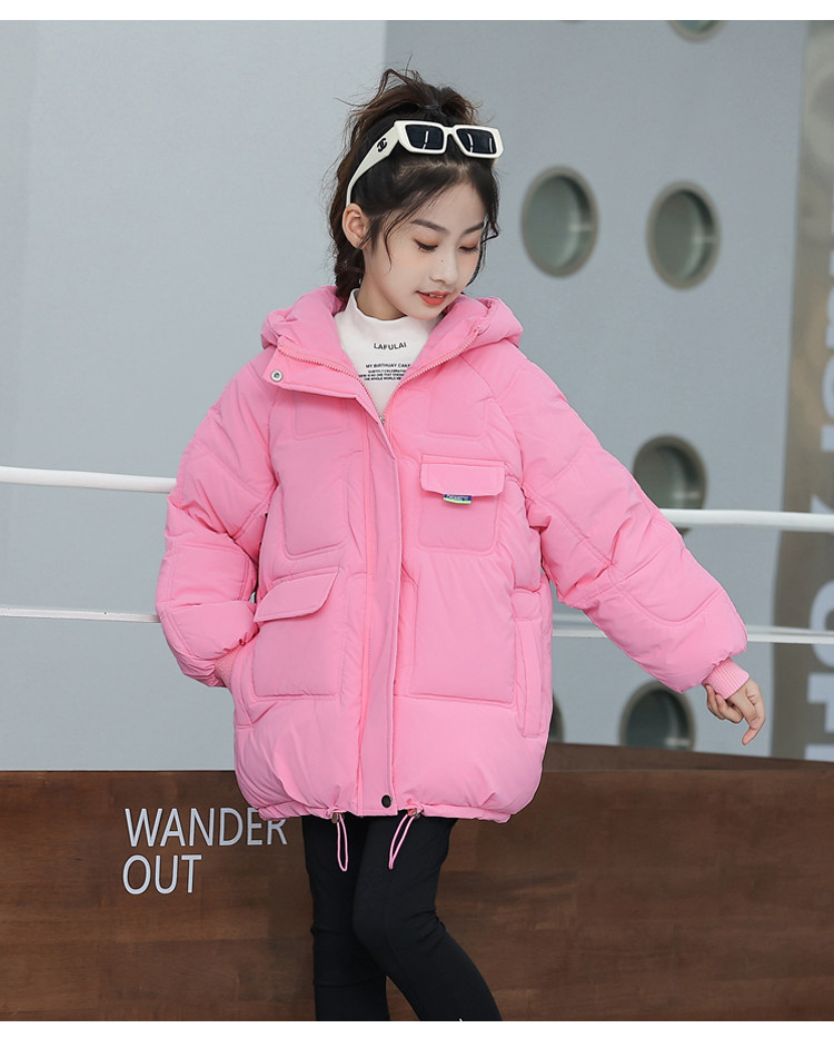 女童羽绒棉服冬季2024新款大童女孩免洗棉衣加绒加厚儿童冬装外套详情21