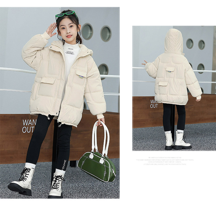 女童羽绒棉服冬季2024新款大童女孩免洗棉衣加绒加厚儿童冬装外套详情16