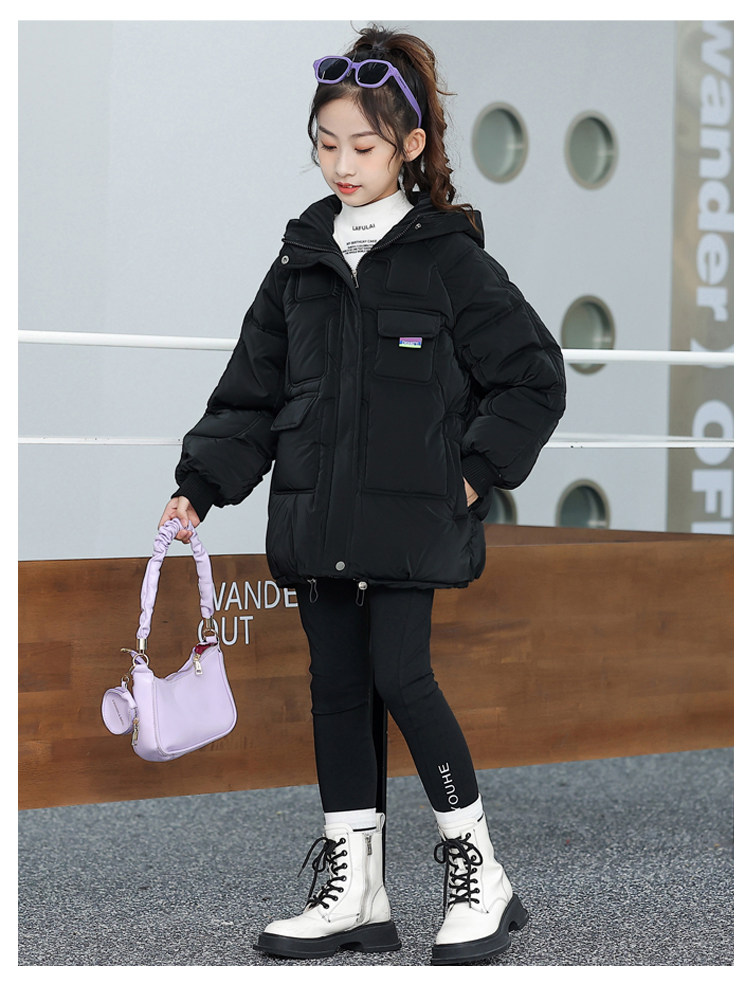 女童羽绒棉服冬季2024新款大童女孩免洗棉衣加绒加厚儿童冬装外套详情14