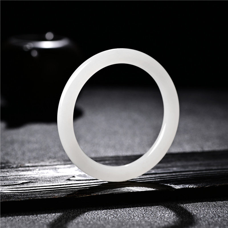 Small thin jade bracelet girl natural and fielded white jade bracelet bracelet tight clause