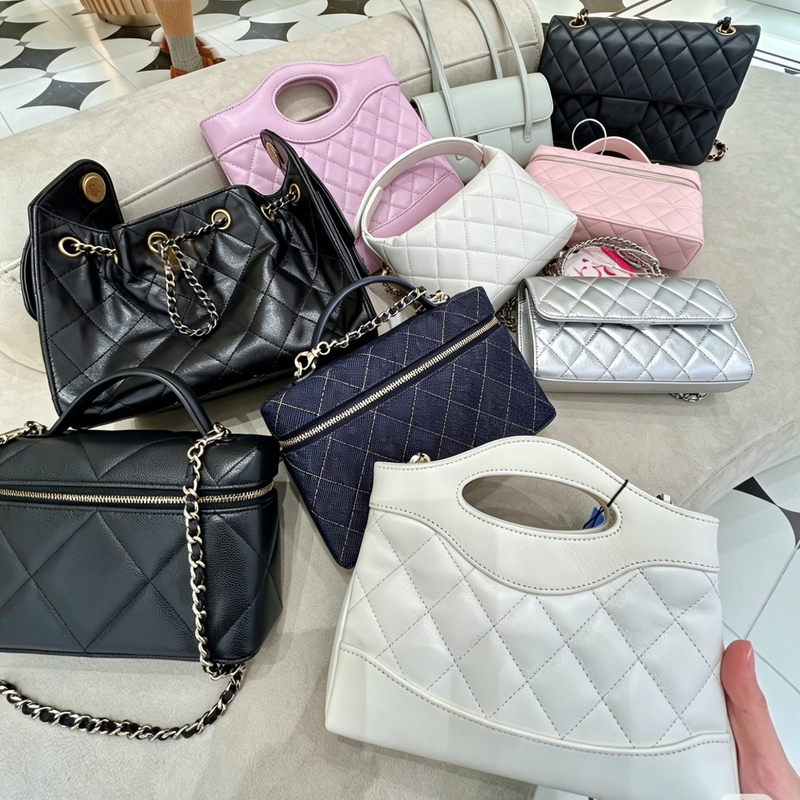 Original Mixed Style~ New 22/25 Bag Cowhide Hobo Box Bag 25A Suede Cf Quilted Single Shoulder Crossbody Women's Bag