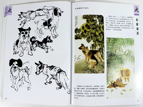 [5 инвентаризации юаней хвостовой продукт] Основа китайских живописи для рисования собак/собак, нарисованных для собак, техники животных и картин, книги по картину с полным исследованием