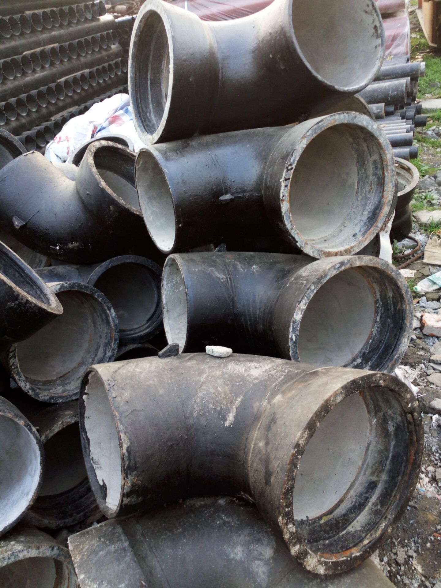 Shanghai sales supply 200500 small head with flange 45 bend medium - pine three - way specifications complete