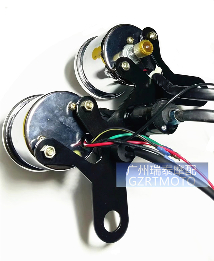 Khung xe máy dụng cụ CG125 retro sửa đổi khung dụng cụ đo tốc độ tốc độ dụng cụ nhỏ khung cụ cụ kép - Power Meter đồng hồ xe moto