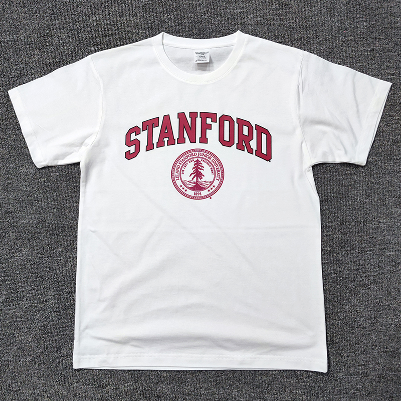 Summer Pure Cotton Stanford University Commemorative Shirt Stanford University T-Shirt Loose Fit Unisex Campus Short Sleeve Summer Pure Cotton Stanford University Commemorative Shirt Stanford University T-Shirt Loose Fit Unisex Campus Short Sleeve