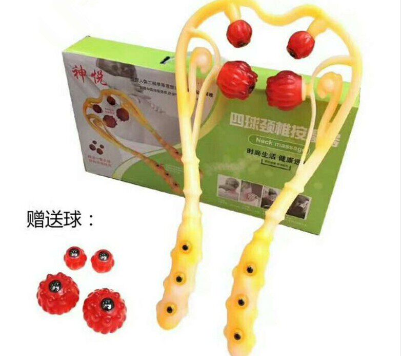Cervical spine massager neck home kneading manual clip neck meridian massage ball office to relieve neck fatigue - Taobao