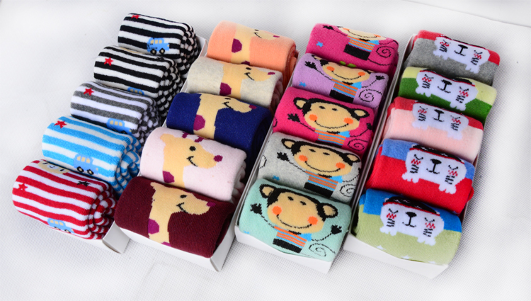Vớ trẻ em cotton mùa thu và mùa đông cộng với nhung dày bé trai và bé gái vớ cotton ấm mùa đông trẻ em vớ 3-5-7-9 tuổi quần tất lưới cho bé