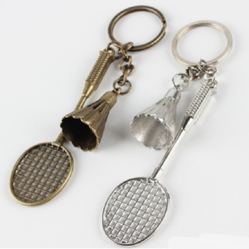 Badminton badminton racket keychain pendant personalized trinkets