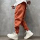 2024 spring and summer new men's casual sweatpants solid color sports trousers loose harem pencil pants leggings trousers versatile