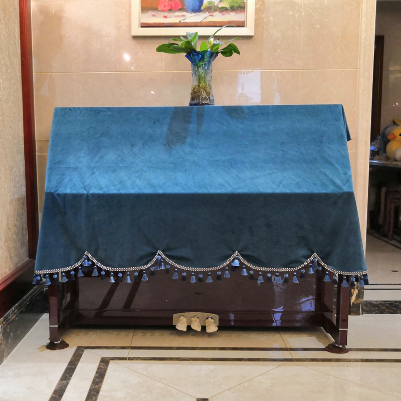 Thickened high-grade Dutch velvet piano cover Nordic gold velvet full drape simple half cover dust cover cover cloth playing the piano does not take