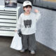 Boys' Spring Outfit Set 2026 New Stylish Baby Striped Pants Boys' Spring and Autumn Cool Sweatshirt Two-Piece Set