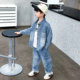 Boys' Denim Suit, Trendy and Stylish, 2026 New Spring Collection, Korean Style, Eye-Catching Children's Jacket, Spring and Autumn Clothing