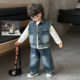 Boys' Denim Suit Spring Outfit Stylish 2026 New Model Little Boy Spring Clothes Children's Shirt Vest Three-Piece Set
