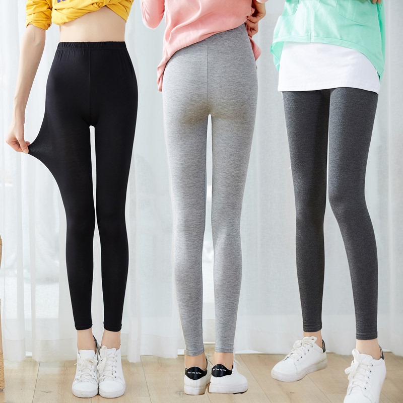Modal Leggings for Women, Suitable for Outerwear, Thin Style for Spring and Autumn, Nine-Point Length, Slimming for Plus-Size Women, Extra Stretchy Skinny Pants