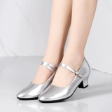 Летняя обувь, серебряные туфли на высоком каблуке, мягкая подошва