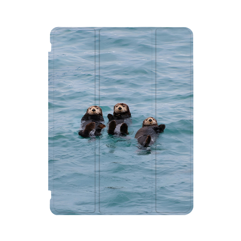 Otter Cute Art High-End Niche Magnetic Smart Unlock Case Suitable for iPad Pro11 70% off Protective Case Air4/5/Mini6