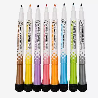 Whiteboard pen with magnet black water-based erasable children non-toxic color red and blue black board pen office supplies stationery