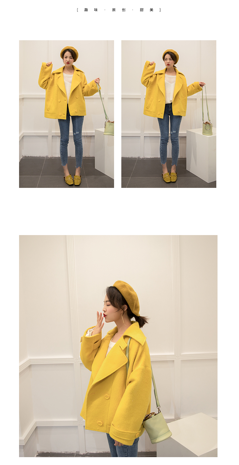 KEIKO / Kelly Ou bản gốc 2018 thu đông 2018 phiên bản Hàn Quốc mới của chiếc áo len cổ lọ rộng rãi nữ phổ biến áo dạ nữ hàn quốc
