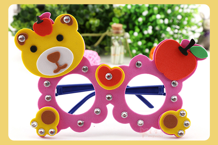Quà tặng Giáng sinh Kính kim cương eva mẫu giáo DIY sinh nhật dán tay sáng tạo làm đồ chơi âm thanh nổi 3D đồ dùng đồ chơi tự tạo chủ đề trường mầm non