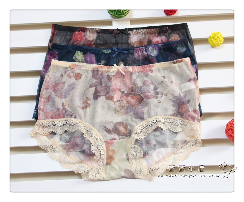 Đồ lót nữ 2 cánh Fu Nilai chính hãng eo đầy đủ lưới không có dấu vết ren bên nhanh khô mỏng 3069/3068 quan lot ren goi cam