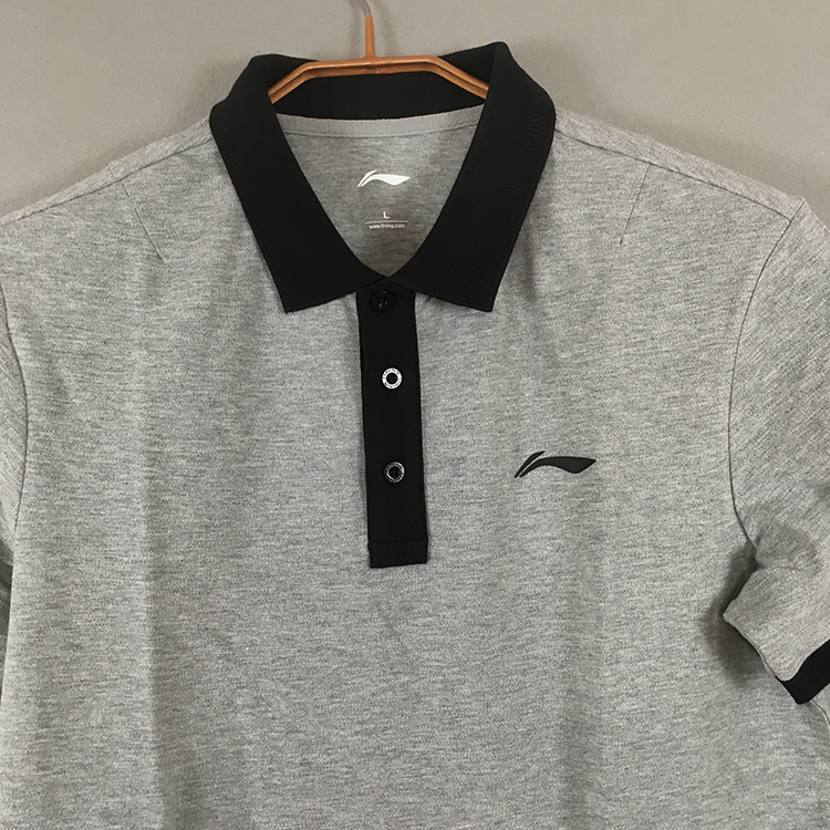 Áo thun nam tay ngắn Li Ning 2019 mới thể thao ve áo mỏng ngắn thể thao mùa xuân APLN231 - Áo polo thể thao ao polo nam