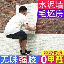 Blank Wall special sticker cement brick house background wallpaper self-adhesive 3d three-dimensional foam waterproof and moisture-proof outdoor decoration