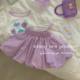 Girls Summer Suit 2023 New Korean Style Western Style Baby Girl Purple Short T-bud Shorts Girls Two-piece Set