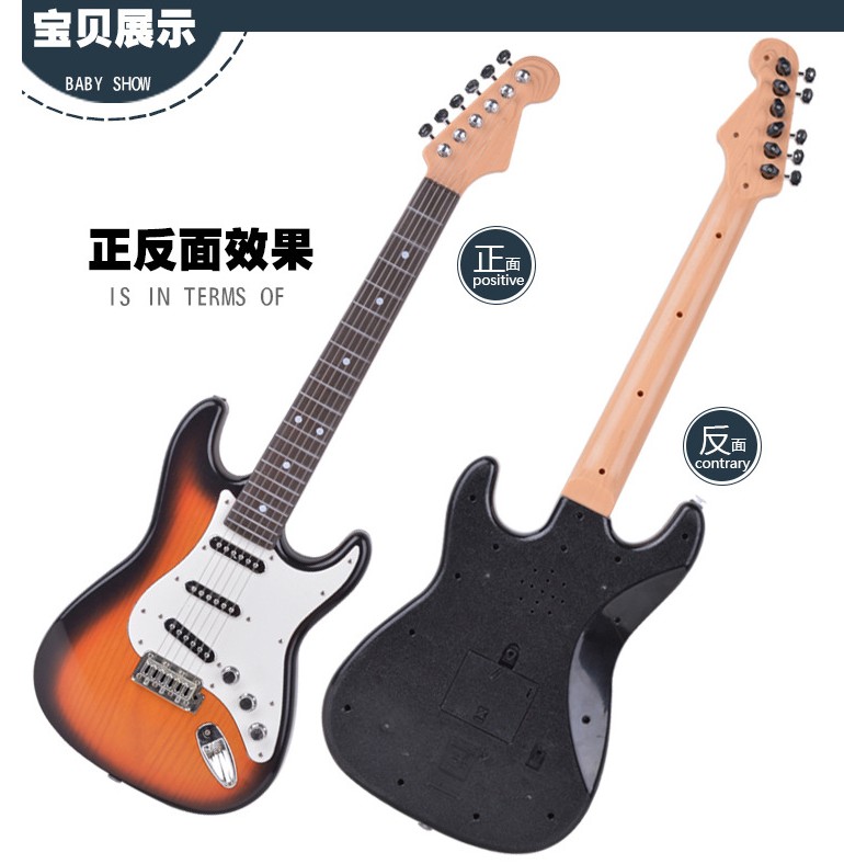 Có thể chơi trẻ em của cậu bé mô phỏng bass electric guitar đồ chơi âm nhạc giáo dục sớm câu đố 6 chuỗi người mới bắt đầu nhập cụ