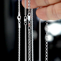 Anytime925 Silver Mens Necklace Bead Necklace O-chain Torn Chain Side Chain Boy Necklace 1760