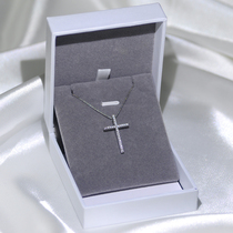 Simple sterling silver cross necklace Lady 925 silver simple temperament choker wild lettering silver jewelry 4502