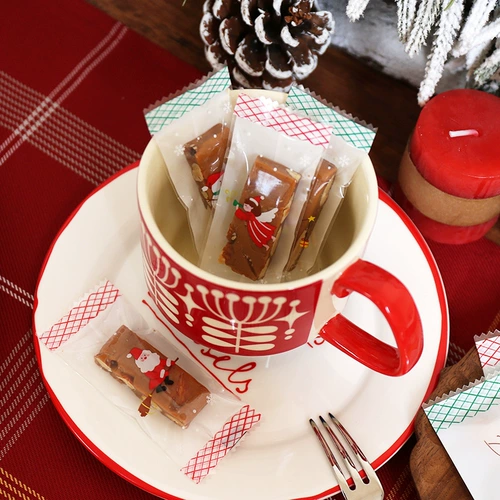 Принцесса сахарная упаковка сумки корова и морской миндальный кофе кофе сахар рождественский пакет конфеты бисквиты из ручной работы ручной работы хрустание