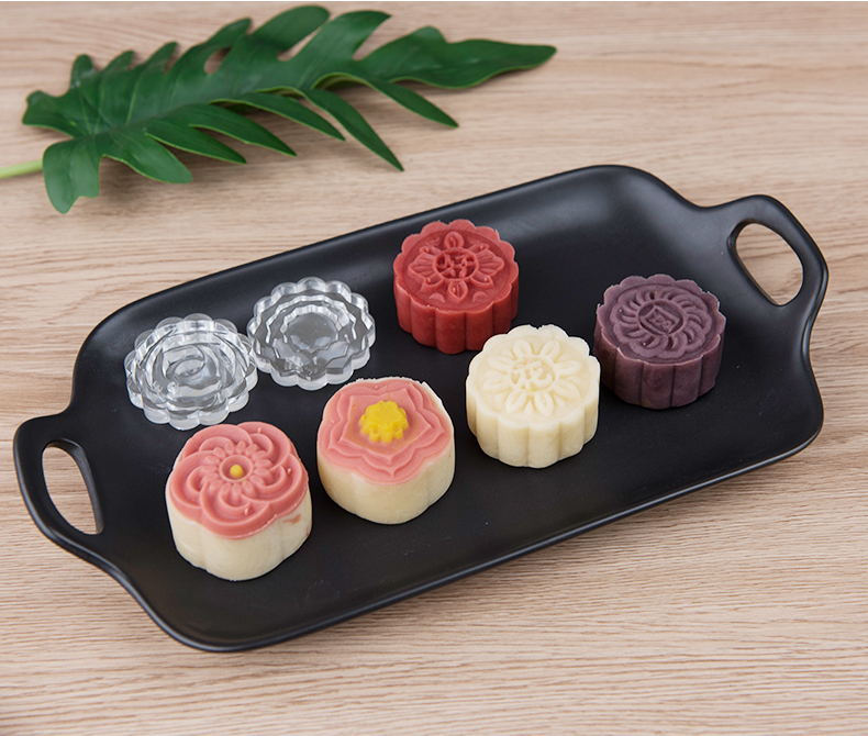 Trung thu khuôn bánh trung thu áp lực Phim hoạt hình bánh ngọt băng da dập nổi khuôn 50 g 100 g bánh đậu xanh hộ gia đình - Tự làm khuôn nướng khuôn làm bánh flan