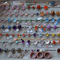 Hibiscus jade ring guide Red Sea Lanbao Shu innate honey wax blue toppappa green pine stone amethyst white moon light salt source