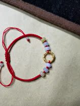Jinyu red rope pure gold transfer Shengcai bracelet Aga has a store