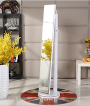Modern minimalist full-body mirror floor mirror bedroom three-dimensional mirror moving rotating dressing mirror living room home fitting mirror