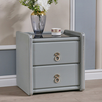 New bedside table Leather art soft bag locker Telephone cabinet Simple small household bedside cabinet Light luxury bedside table customization