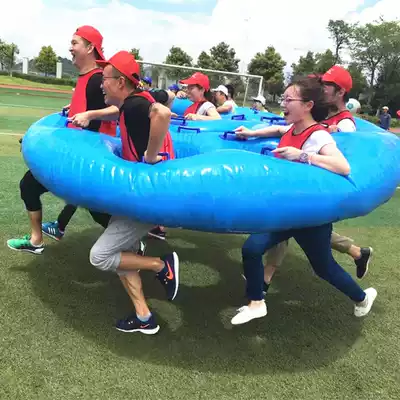 Fun Games game props Eight Immortals crossing the sea inflatable Caterpillar tortoise and rabbit race development training game equipment