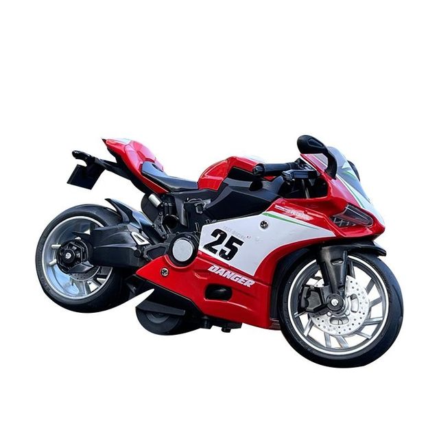 Simulation 1/12 ລົດຈັກ Ducati ຮູບແບບໂລຫະປະສົມດຶງກັບຄືນໄປບ່ອນລົດຈັກລົດຈັກສຽງແລະແສງສະຫວ່າງແຂ່ງລົດເດັກຜູ້ຊາຍແລະເດັກນ້ອຍ toy ລົດ