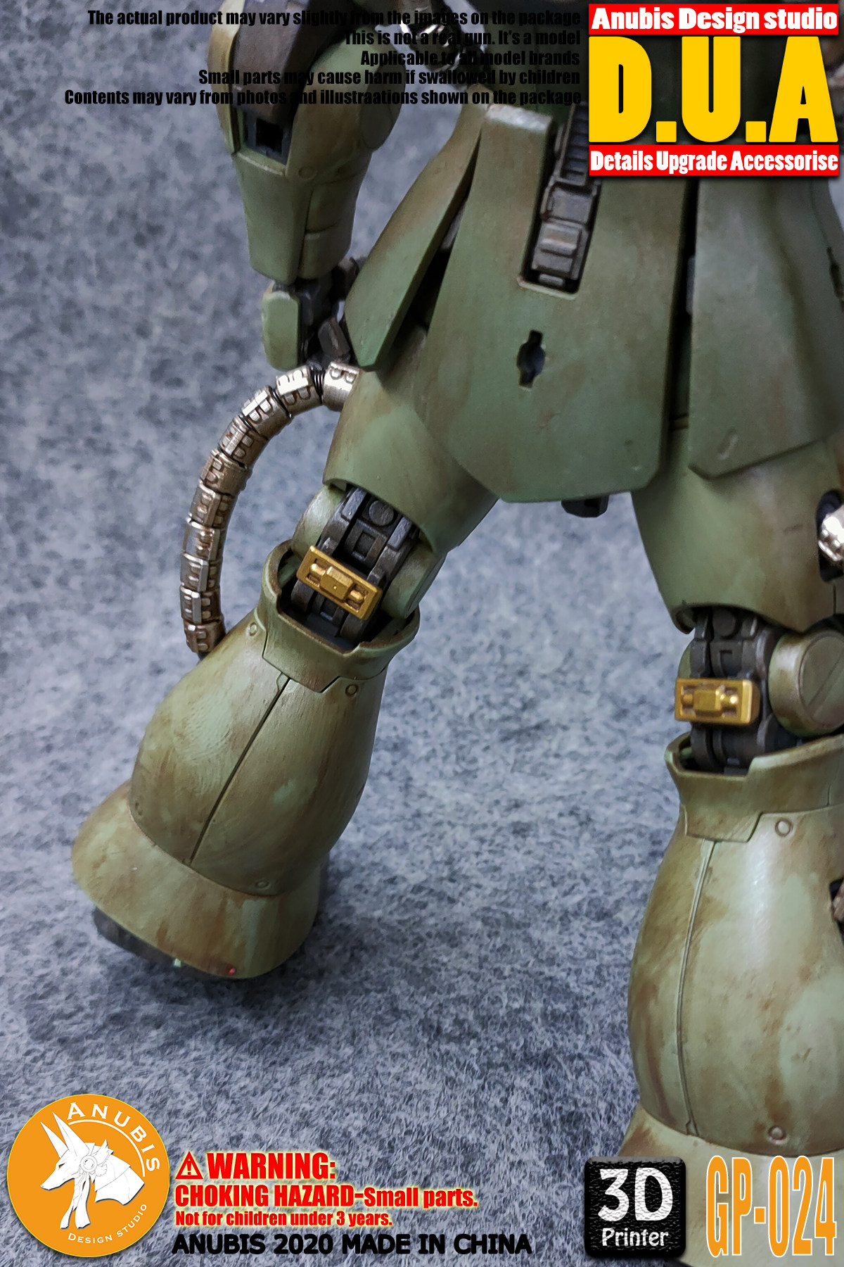 for MG 1/100 MS-06 Zaku II 2 Model Anubis 3D-printed Detail up Add