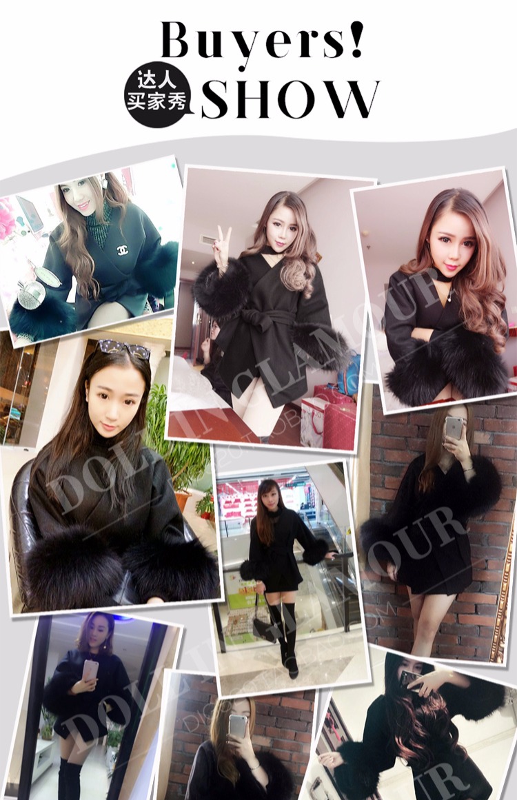 Thu đông 2018 eo mới của phụ nữ toàn bộ hai mặt len ​​bện tóc thời trang áo khoác len ao dạ nữ