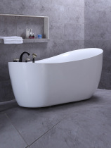 Free-standing removable household adult bathtub bathroom egg-shaped round acrylic European mini hotel tub