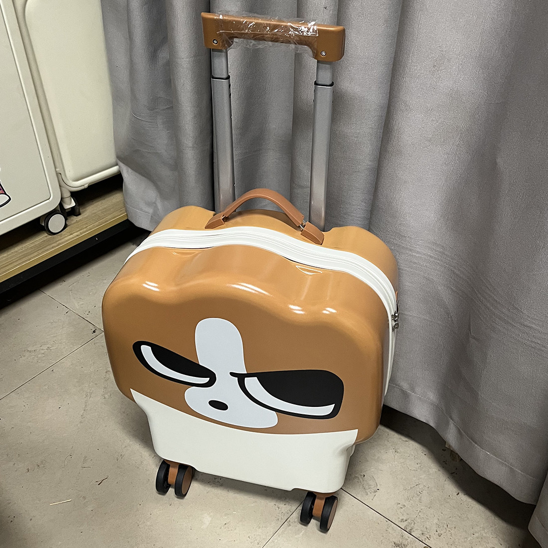 Creative Big Multi-Layer Luggage, Trendy Carry-on Suitcase, Cute Cartoon Spinner Wheel Suitcase, Travel Trolley Case