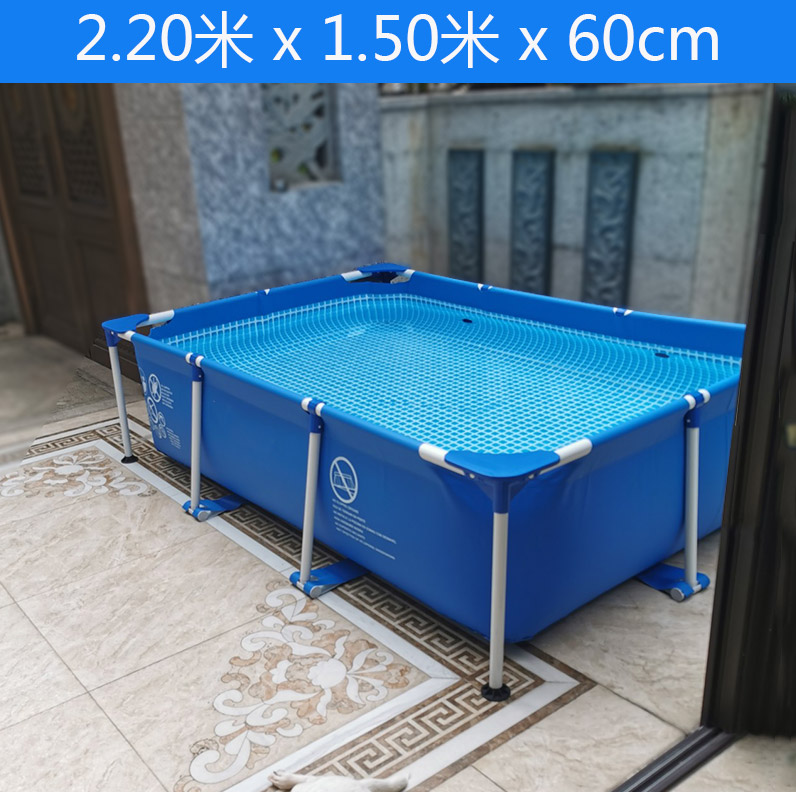 Plaid 220 * 150 * 60Cm (Standard)Super large adult Bracket Swimming Pool children household family No inflation Play pool Big child thickening outdoors pool