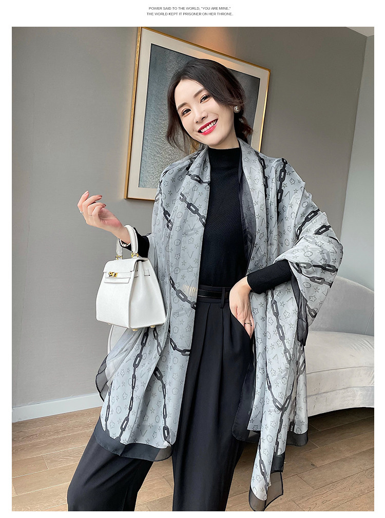 春秋外搭女款丝巾夏季薄款今年流行2022新款围巾防晒披肩冬季纱巾详情8