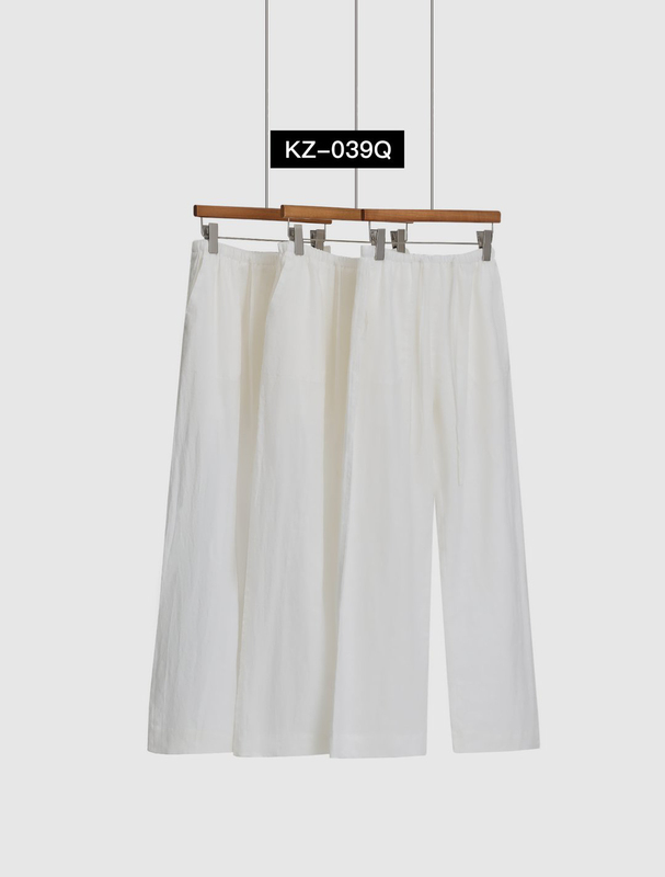 Nine Stores Close Their Counters@“100% Linen Loose-Fitting Trousers 039”